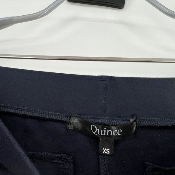 Quince Women's Navy Blue Ultra-Stretch Ponte Pant Straight Leg XS Petite 28" - Picture 3 of 4